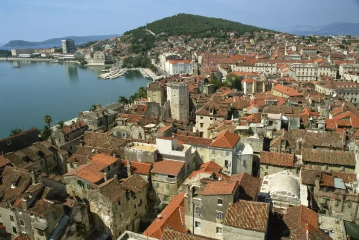 Framed Print : Roofscape of city from belltower, Split, Dalmatia, Croatia, Europe Framed Print : Roofscape of city from belltower, Split, Dalmatia, Croatia, Europe