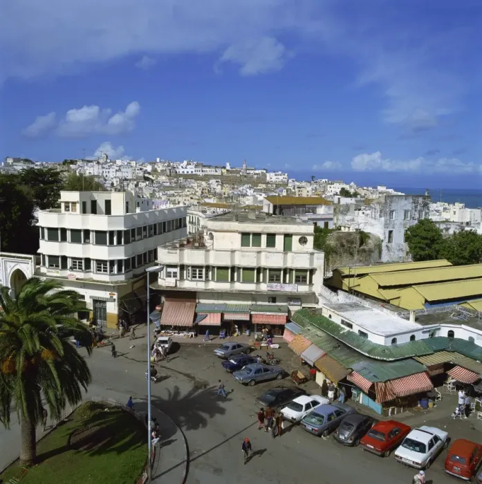 Framed Print : Rooftop view of city and Grand Socco, Tangier, Morocco, North Africa, Africa Framed Print : Rooftop view of city and Grand Socco, Tangier, Morocco, North Africa, Africa