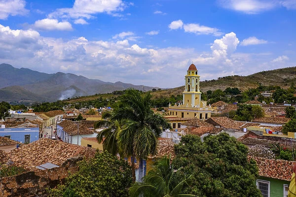 Rooftop view of Trinidad, UNESCO World Heritage Site, Sancti Spiritus, Cuba, West Indies
