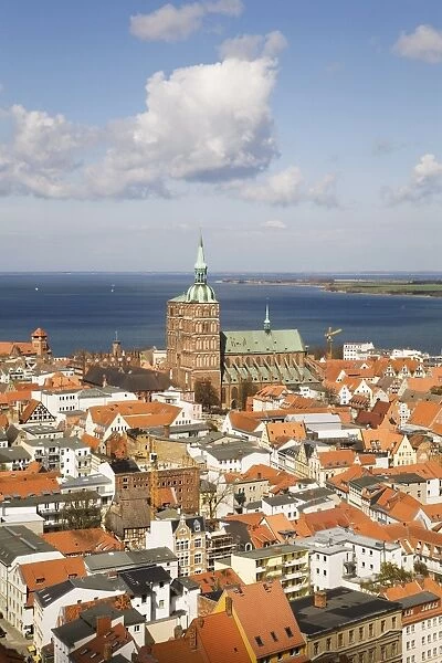 The rooftops of the city, Stralsund, UNESCO World Heritage Site, Mecklenburg-Vorpommern