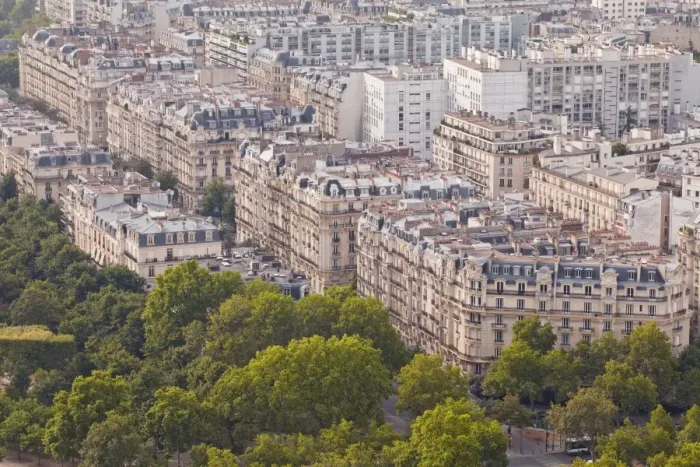 Framed Print : The rooftops of Paris from the Eiffel Tower, Paris, France, Europe