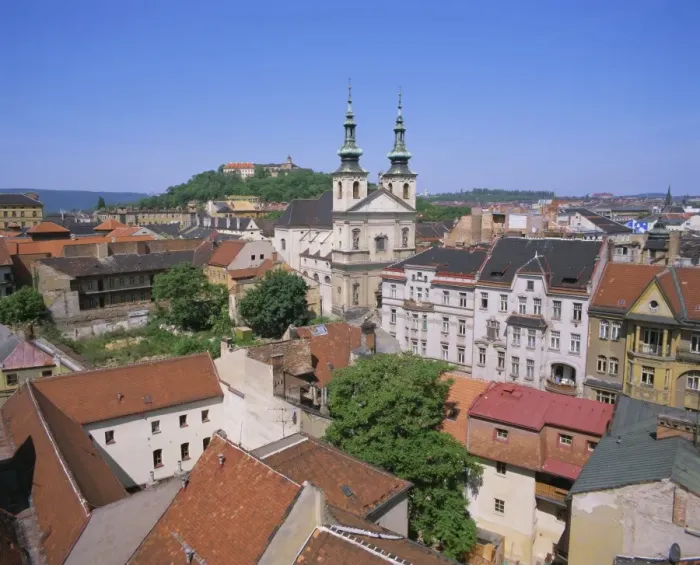Framed Print : Rooftops and St. Michaels church, Brno, Czech Republic, Europe Framed Print : Rooftops and St. Michaels church, Brno, Czech Republic, Europe