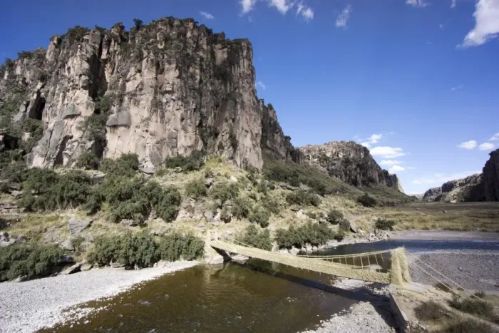 Framed Print : Rope bridge, Quatro Canyones and the Apurimac River, in the Andes, Peru, South America Framed Print : Rope bridge, Quatro Canyones and the Apurimac River, in the Andes, Peru, South America