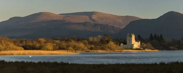 Framed Print : Ross Castle in the evening sunlight, Killarney, County Kerry, Munster Framed Print : Ross Castle in the evening sunlight, Killarney, County Kerry, Munster