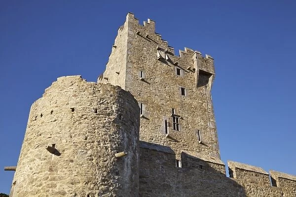 Ross Castle, on the shore of Lough Leane, Killarney National Park, Killarney, County Kerry