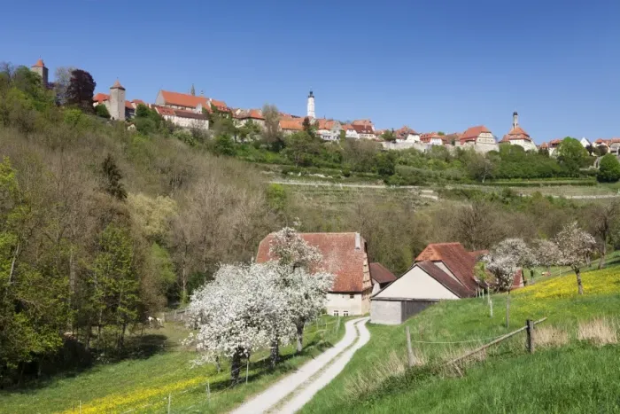 Framed Print : Rothenburg ob der Tauber in the springtime, Romantische Strasse, Franconia, Bavaria, Germany, Europe Framed Print : Rothenburg ob der Tauber in the springtime, Romantische Strasse, Franconia, Bavaria, Germany, Europe