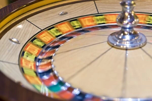 Roulette wheel, Casino interior, Las Vegas, Nevada, United States of America, North America