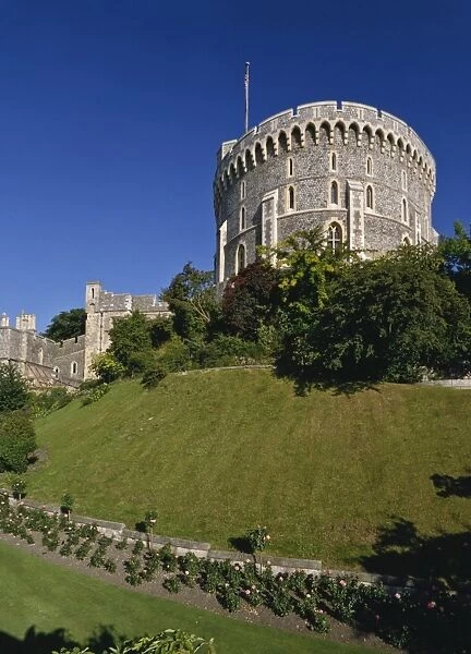 The Round Tower at Windsor Castle, Berkshire, England, United Kingdom, Europe