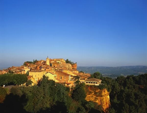 Roussillon Village on a Cliff-top, Languedoc-Roussillon, France