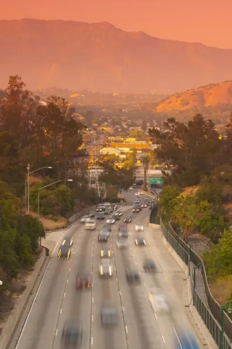 Framed Print : Route 110, Los Angeles, California, United States of America, North America Framed Print : Route 110, Los Angeles, California, United States of America, North America
