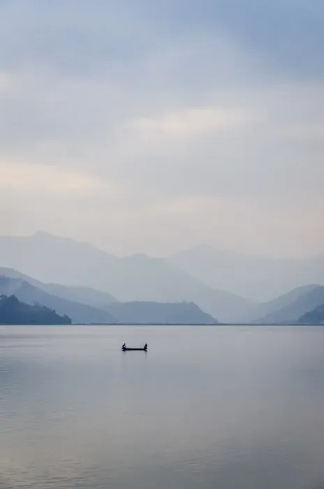 Framed Print : A rowboat on Phewa Tal (Phewa Lake), Pokhara, Nepal, Asia Framed Print : A rowboat on Phewa Tal (Phewa Lake), Pokhara, Nepal, Asia