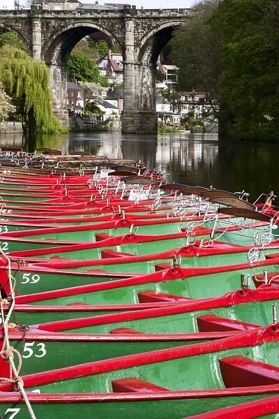 Rowing Boats on the River Nidd, Knaresborough, North Yorkshire, England