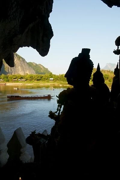 Rows of Buddha statues, Pak Ou Cave, Province of Luang Prabang, Laos, Indochina