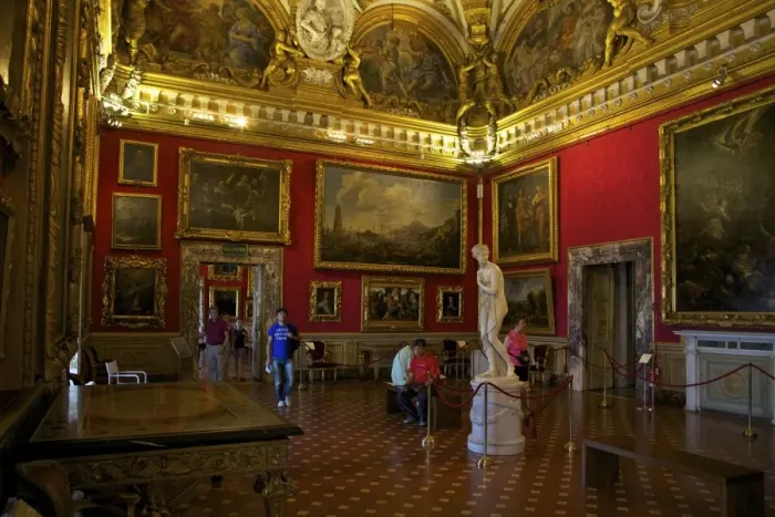 Framed Print : Royal Apartments, Palazzo Pitti, Florence, UNESCO World Heritage Site, Tuscany