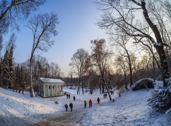 Framed Print : Royal Baths Park at winter time, Warsaw, Masovian Voivodeship, Poland, Europe