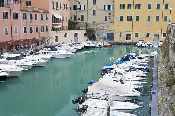 Royal Canal in the Port of Livorno, Tuscany, Italy, Europe