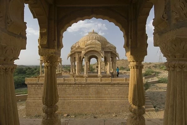 Royal cenotaphs, Bada Bagh, Jaisalmer, Rajasthan, India