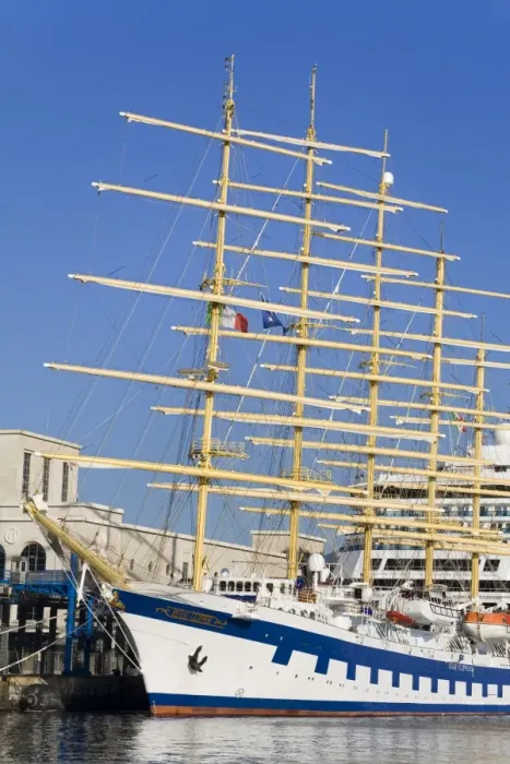 Framed Print : Royal Clipper cruise ship in Naples Port, Campania, Italy, Europe Framed Print : Royal Clipper cruise ship in Naples Port, Campania, Italy, Europe