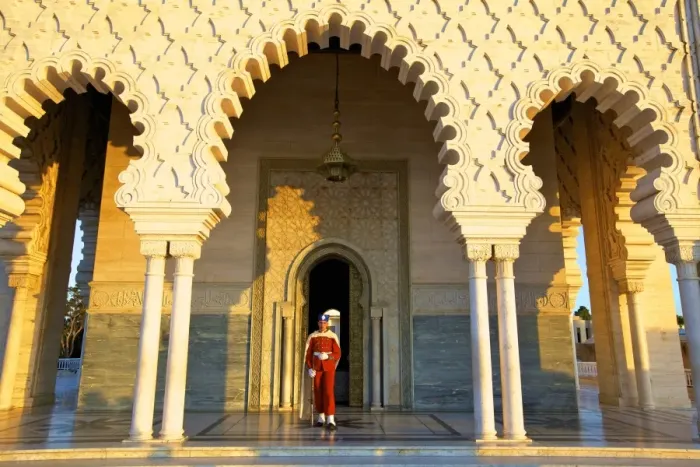 Framed Print : Royal Guard on duty at Mausoleum of Mohammed V, Rabat, Morocco, North Africa, Africa Framed Print : Royal Guard on duty at Mausoleum of Mohammed V, Rabat, Morocco, North Africa, Africa