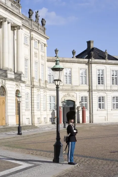 Framed Print : Royal guards in Amalienborg, Copenhagen, Denmark, Scandinavia, Europe