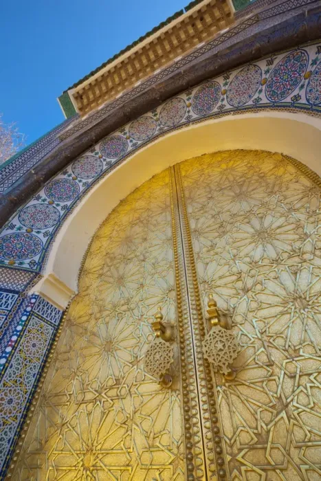 Framed Print : Royal Palace door, Fes, Morocco, North Africa, Africa Framed Print : Royal Palace door, Fes, Morocco, North Africa, Africa