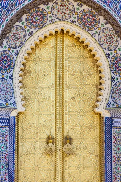 Framed Print : Royal Palace door, Fes, Morocco, North Africa, Africa Framed Print : Royal Palace door, Fes, Morocco, North Africa, Africa