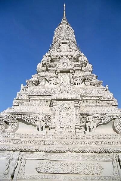 Royal stupa, Royal Palace, Phnom Penh, Cambodia, Indochina, Southeast Asia, Asia