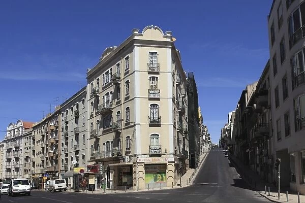 The Rua Morais and Rua Barao de Sabrosa in the Alto do Pina district, Lisbon