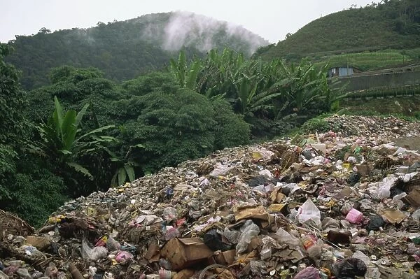 Rubbish dump in jungle, Malaysia, Southeast Asia, Asia