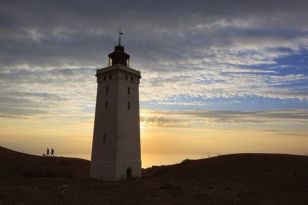 Rubjerg Knude Fyr (lighthouse) buried by sand drift, Lokken, Jutland, Denmark, Scandinavia, Europe
