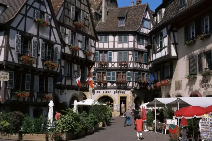 Framed Print : Rue des Marchands, Colmar, Alsace, France, Europe Framed Print : Rue des Marchands, Colmar, Alsace, France, Europe