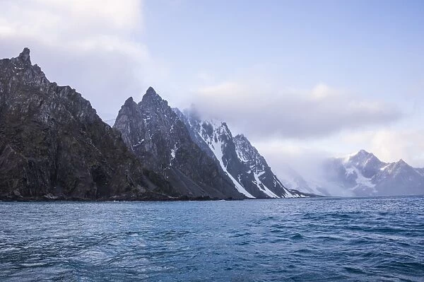 Rugged coastline of Elephant Island, South Shetland Islands, Antarctica, Polar Regions