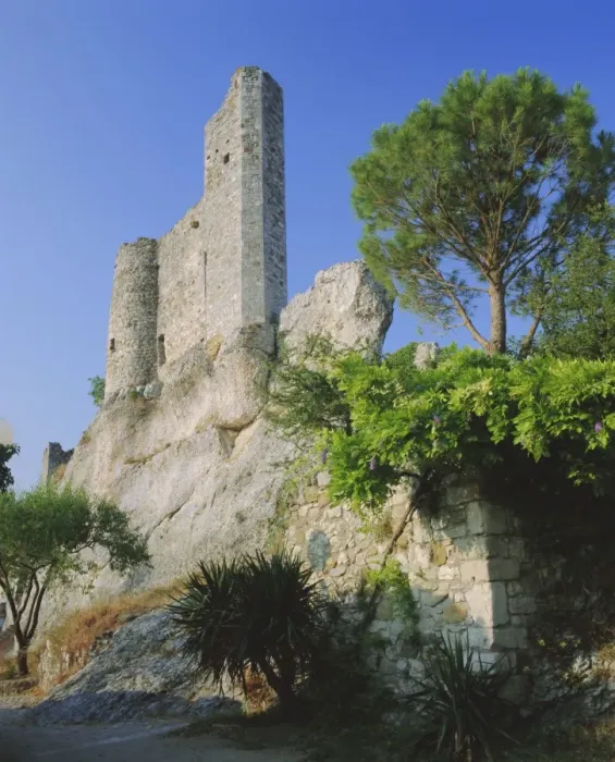 Framed Print : Ruined castle, Aigueze, Gard, Languedoc, France, Europe Framed Print : Ruined castle, Aigueze, Gard, Languedoc, France, Europe
