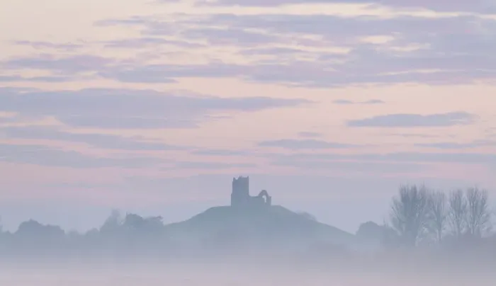 Framed Print : The ruined church of St. Michael on Burrow Mump, rising above the Somerset Levels at dawn on a frosty, misty morning, Burrowbridge, Somerset, England, United Kingdom, Europe Framed Print : The ruined church of St. Michael on Burrow Mump, rising above the Somerset Levels at dawn on a frosty, misty morning, Burrowbridge, Somerset, England, United Kingdom, Europe