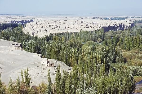 Ruined city of Jiaohe, in Turpan on the Silk Route, UNESCO World Heritage Site