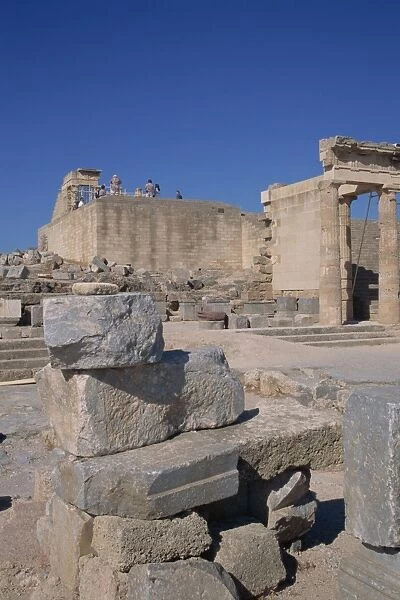 The ruins of the Acropolis of Lindos