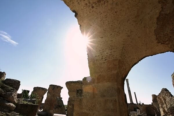 The Ruins at Antonine Baths at the archaeological site, Carthage, UNESCO World Heritage Site