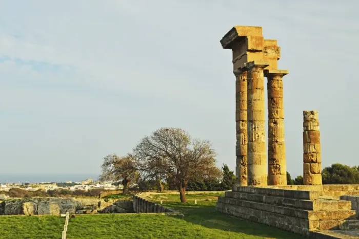 Framed Print : Ruins of Apollo Temple at the Acropolis of Rhodes, Rhodes City, Rhodes, Dodecanese, Greek Islands, Greece, Europe Framed Print : Ruins of Apollo Temple at the Acropolis of Rhodes, Rhodes City, Rhodes, Dodecanese, Greek Islands, Greece, Europe