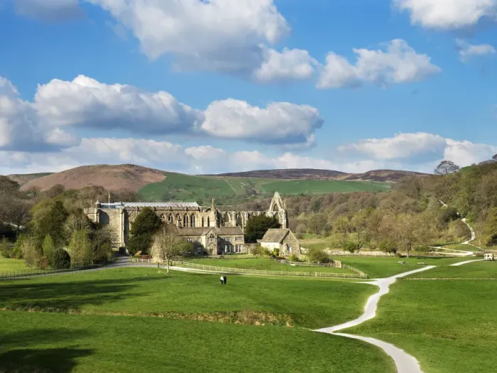 Framed Print : The ruins of the Augustinian Bolton Priory in the Wharfe valley at Bolton Abbey, North Yorkshire, England, United Kingdom, Europe Framed Print : The ruins of the Augustinian Bolton Priory in the Wharfe valley at Bolton Abbey, North Yorkshire, England, United Kingdom, Europe