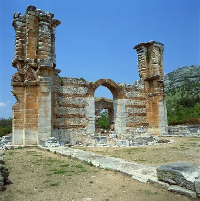 Framed Print : Ruins of gateway and wall in the town built for Octavia Framed Print : Ruins of gateway and wall in the town built for Octavia