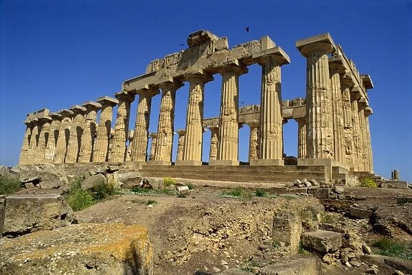 Ruins of the Greek temples at Selinunte on the island of Sicily