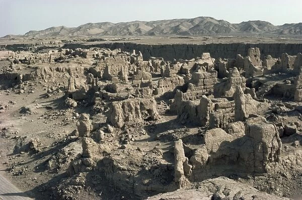 Ruins of Jiaone (Jiaohe), old capital on the Silk Road, dating from 1st century AD