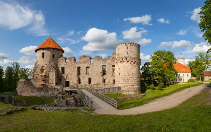 Framed Print : Ruins of old castle in Cesis, Latvia, Europe Framed Print : Ruins of old castle in Cesis, Latvia, Europe