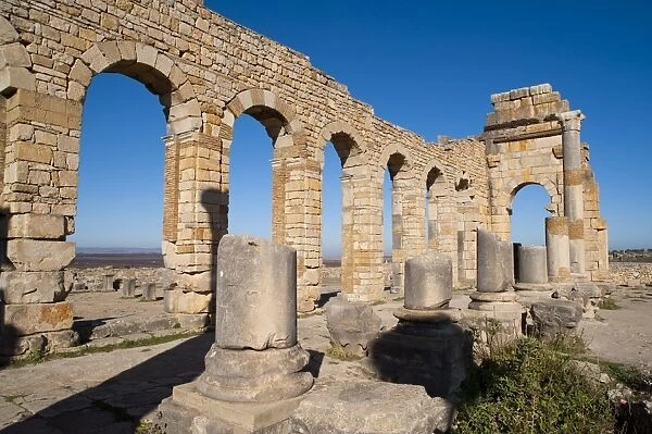 Ruins of the Roman city of Volubilis, UNESCO World Heritage Site, Morocco