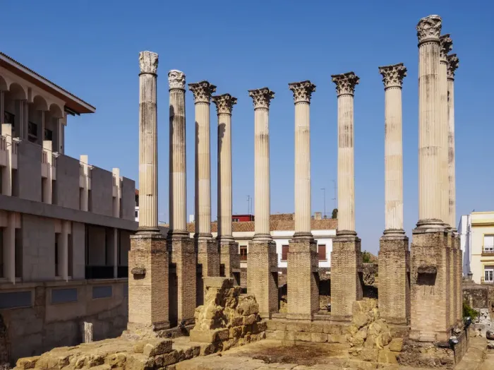 Framed Print : Ruins of the Roman Temple in Cordoba, Andalusia, Spain, Europe Framed Print : Ruins of the Roman Temple in Cordoba, Andalusia, Spain, Europe