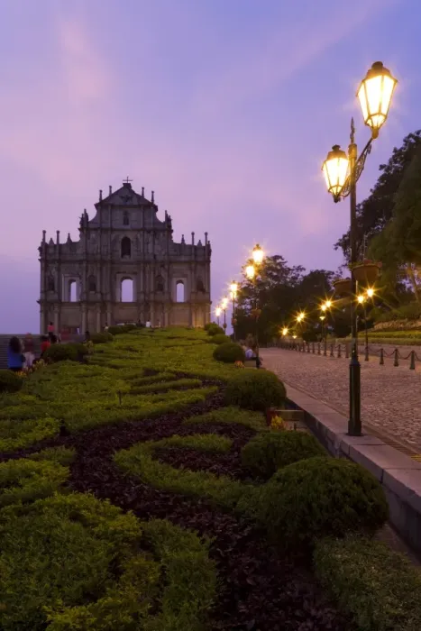 Framed Print : The ruins of Sao Paulo Cathedral (St. Pauls Cathedral) in central Macau at dusk Framed Print : The ruins of Sao Paulo Cathedral (St. Pauls Cathedral) in central Macau at dusk