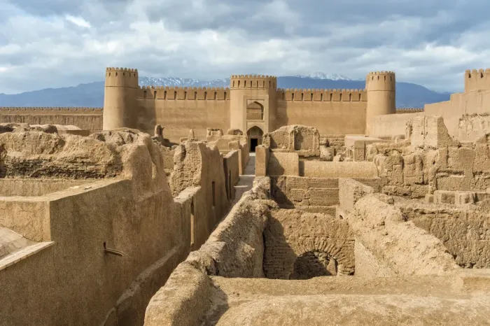 Framed Print : Ruins, towers and walls of Rayen Citadel, biggest adobe building in the world, Rayen Framed Print : Ruins, towers and walls of Rayen Citadel, biggest adobe building in the world, Rayen