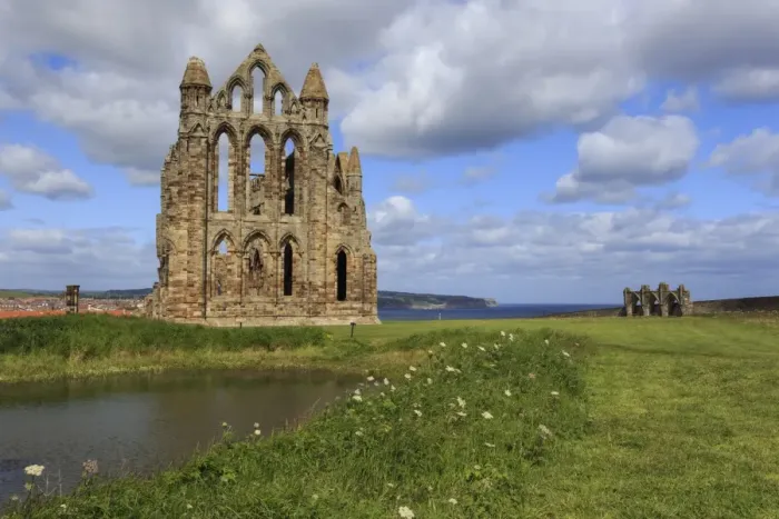 Framed Print : Ruins of Whitby Abbey with Abbey Pond, Whitby, North Yorkshire, England, United Kingdom Framed Print : Ruins of Whitby Abbey with Abbey Pond, Whitby, North Yorkshire, England, United Kingdom
