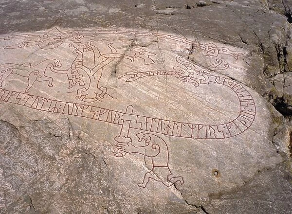 Rune stone (1040 AD) ref Sigurd Dragon Killer