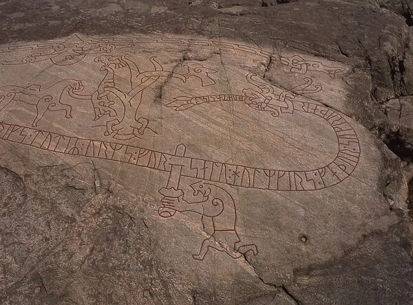 Rune stone dating from 1040 AD referring to Sigurd, Dragon Killer, Sundbyholm